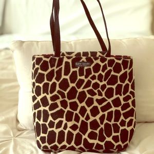 Vintage 90, Kate Spade, fuzzy cheetah print purse.